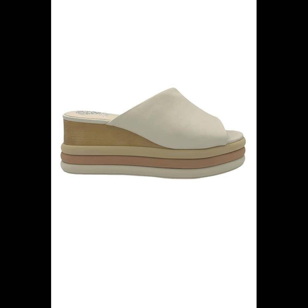 Vince Camuto Slide Wedge Sandals Pendrea Bone - Medium